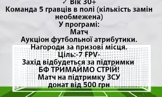 Благодійний турнір з футболу